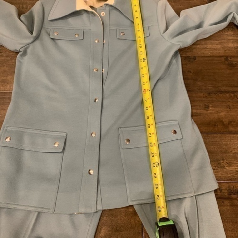 Rare Vintage Gorgeous Butte Knit Baby Blue Suit Set - Picture 9 of 13